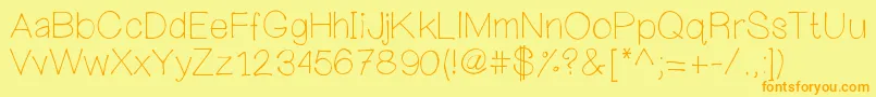 Mywanderingheart Font – Orange Fonts on Yellow Background