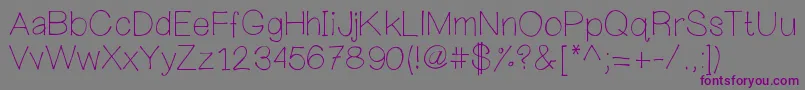 Mywanderingheart Font – Purple Fonts on Gray Background