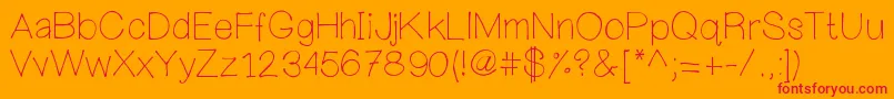 Mywanderingheart Font – Red Fonts on Orange Background
