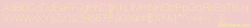 Mywanderingheart Font – Yellow Fonts on Pink Background
