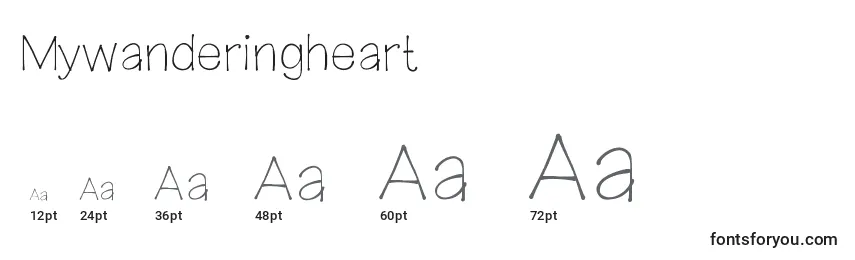 Mywanderingheart Font Sizes