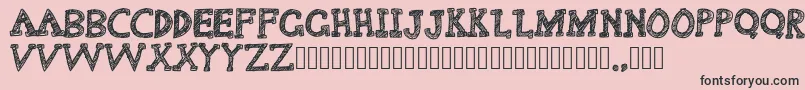 Delusional Font – Black Fonts on Pink Background