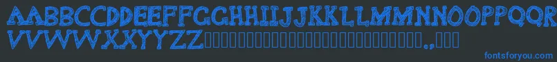Delusional Font – Blue Fonts on Black Background