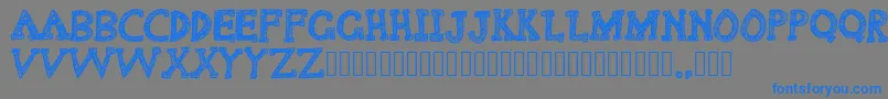 Delusional Font – Blue Fonts on Gray Background