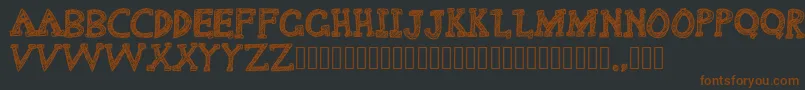 Delusional Font – Brown Fonts on Black Background