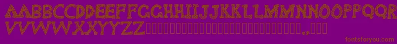 Delusional Font – Brown Fonts on Purple Background