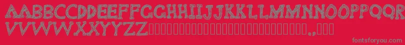 Delusional Font – Gray Fonts on Red Background