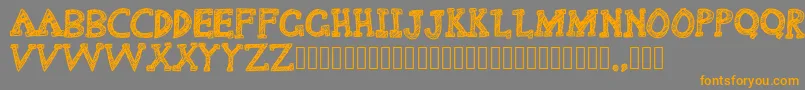 Delusional Font – Orange Fonts on Gray Background