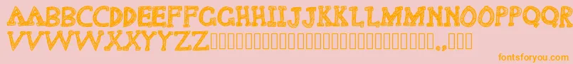 Delusional Font – Orange Fonts on Pink Background