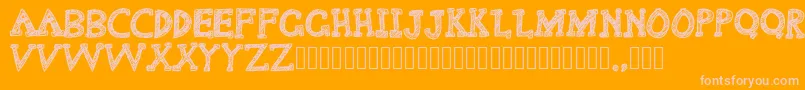 Delusional Font – Pink Fonts on Orange Background
