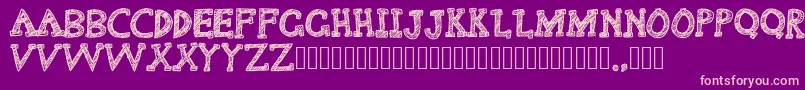 Delusional Font – Pink Fonts on Purple Background