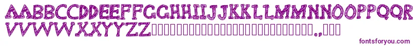 Delusional Font – Purple Fonts on White Background