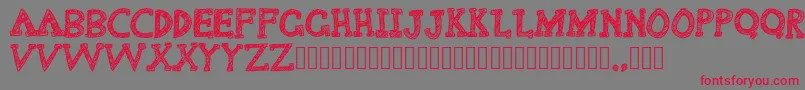 Delusional Font – Red Fonts on Gray Background