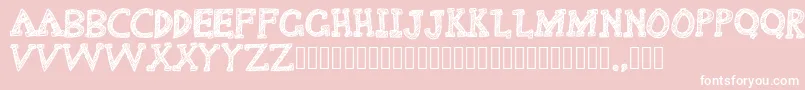 Delusional Font – White Fonts on Pink Background