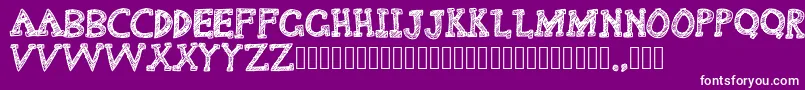 Delusional Font – White Fonts on Purple Background
