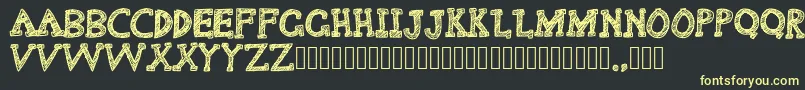 Delusional Font – Yellow Fonts on Black Background