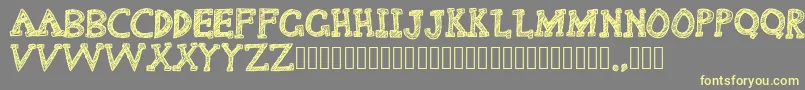 Delusional Font – Yellow Fonts on Gray Background