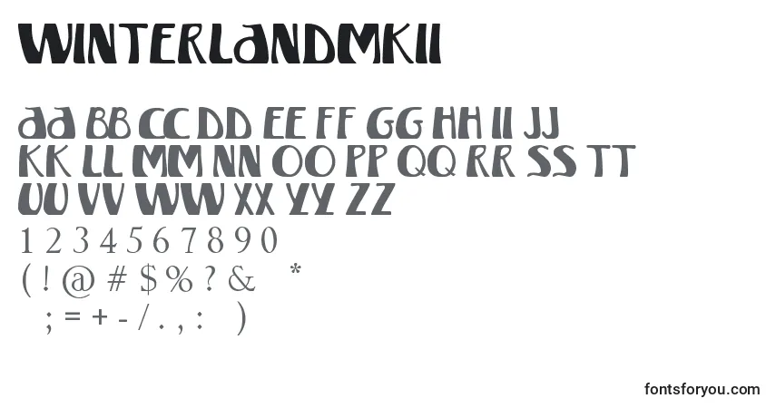 Fuente WinterlandMkii - alfabeto, números, caracteres especiales