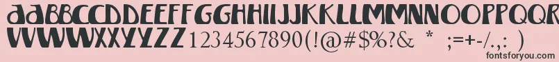 フォントWinterlandMkii – ピンクの背景に黒い文字