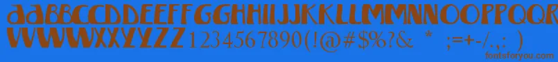 WinterlandMkii-fontti – ruskeat fontit sinisellä taustalla