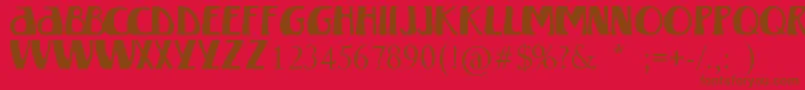 Czcionka WinterlandMkii – brązowe czcionki na czerwonym tle