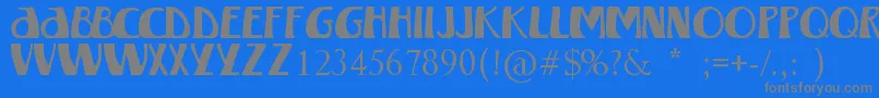 WinterlandMkii-fontti – harmaat kirjasimet sinisellä taustalla
