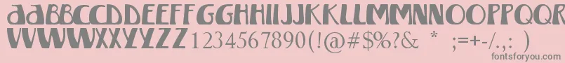 WinterlandMkii Font – Gray Fonts on Pink Background