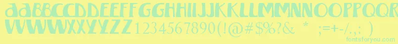 WinterlandMkii Font – Green Fonts on Yellow Background