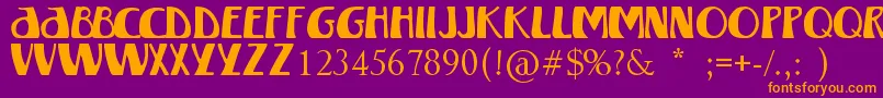 WinterlandMkii Font – Orange Fonts on Purple Background