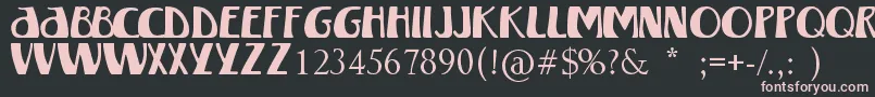 WinterlandMkii-fontti – vaaleanpunaiset fontit mustalla taustalla