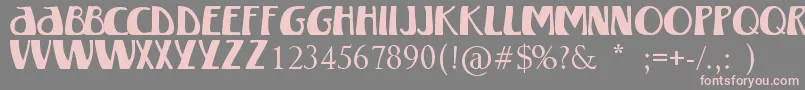 WinterlandMkii-fontti – vaaleanpunaiset fontit harmaalla taustalla