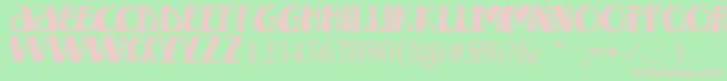 Шрифт WinterlandMkii – розовые шрифты на зелёном фоне
