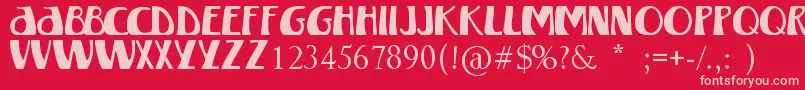 WinterlandMkii Font – Pink Fonts on Red Background