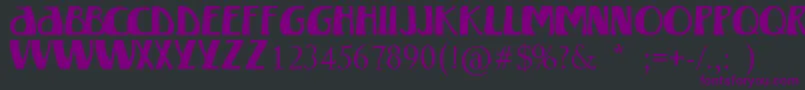 Шрифт WinterlandMkii – фиолетовые шрифты на чёрном фоне