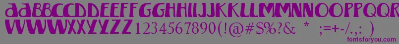 WinterlandMkii-fontti – violetit fontit harmaalla taustalla
