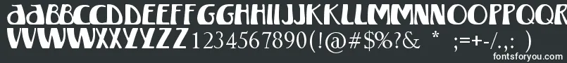 WinterlandMkii-fontti – valkoiset fontit mustalla taustalla