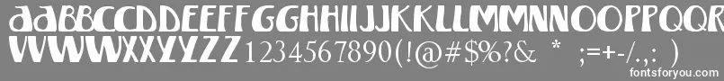 WinterlandMkii-fontti – valkoiset fontit harmaalla taustalla