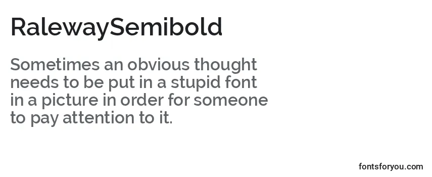Review of the RalewaySemibold Font