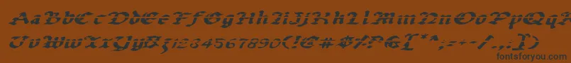 Uberlav2ei Font – Black Fonts on Brown Background