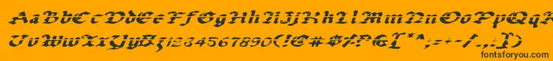 Uberlav2ei Font – Black Fonts on Orange Background