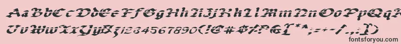 Uberlav2ei Font – Black Fonts on Pink Background