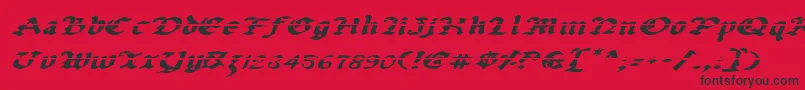 Uberlav2ei Font – Black Fonts on Red Background