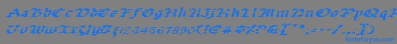 Uberlav2ei Font – Blue Fonts on Gray Background