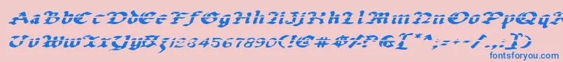 Uberlav2ei Font – Blue Fonts on Pink Background