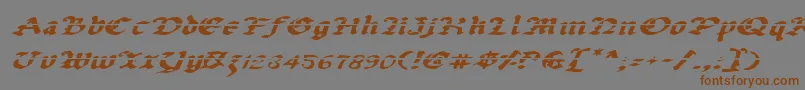 Uberlav2ei Font – Brown Fonts on Gray Background