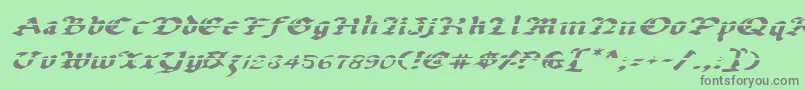 Uberlav2ei Font – Gray Fonts on Green Background