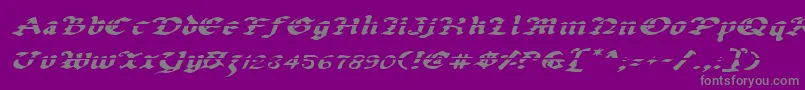 Uberlav2ei Font – Gray Fonts on Purple Background