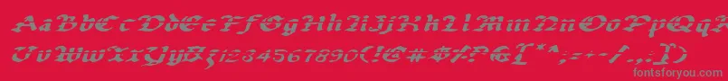 Uberlav2ei Font – Gray Fonts on Red Background