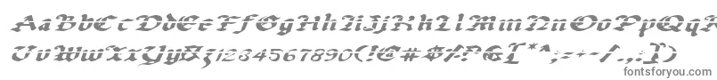 Uberlav2ei-fontti – harmaat kirjasimet valkoisella taustalla