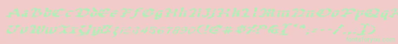 Uberlav2ei Font – Green Fonts on Pink Background